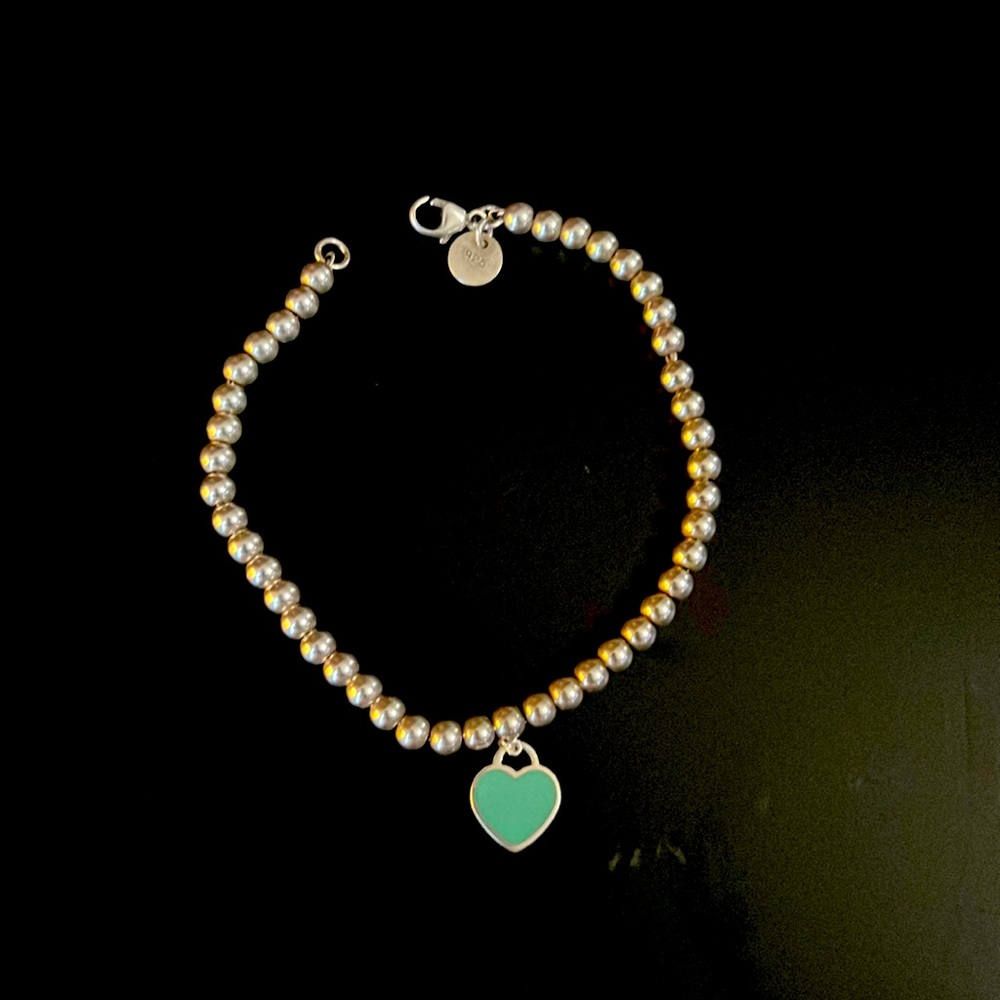 Tiffany & Co mini heart beaded bracelet
